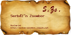 Serbán Zsombor névjegykártya