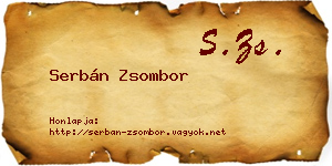 Serbán Zsombor névjegykártya