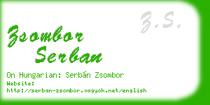 zsombor serban business card