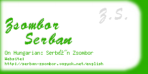 zsombor serban business card